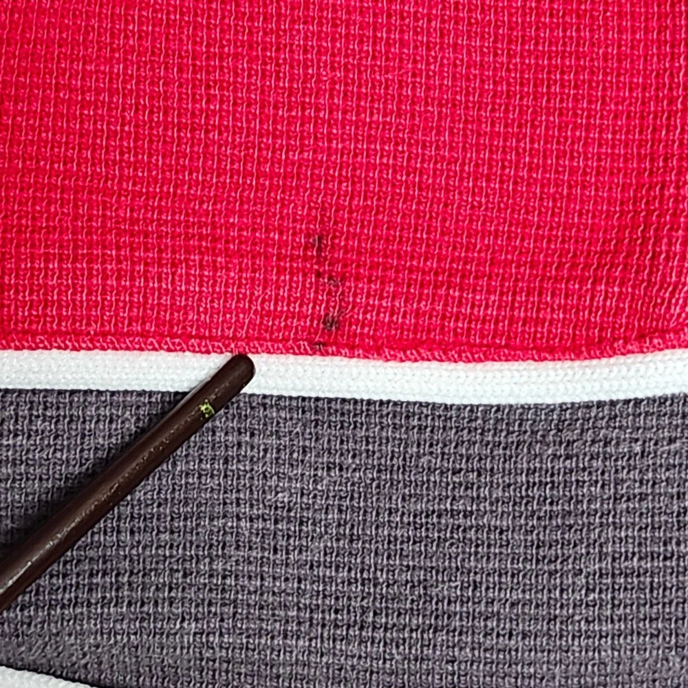 Vintage Y2K Unionbay Colorblock Waffle Knit Long Sleeve Red L Skater Streetwear